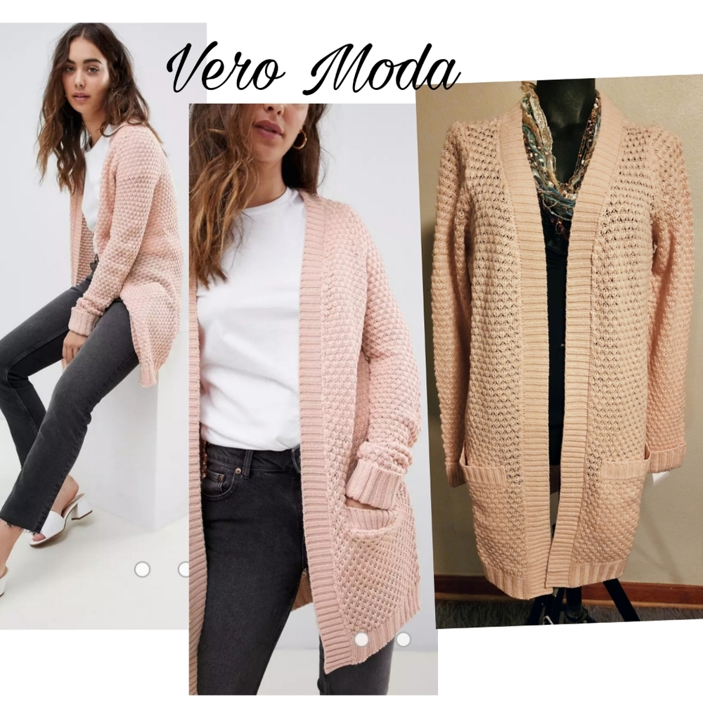 Vero Moda chunky knitted cardigan. Sz Med - Picture 1 of 5